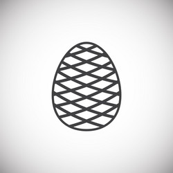 pine cone icon on background for graphic and web vector image