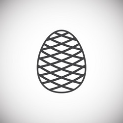 Pine cone icon on background for graphic and web vector