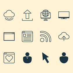 Web Icon Set - Network & Data vector