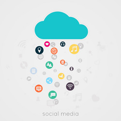 abstract concept of cloud computing vector image