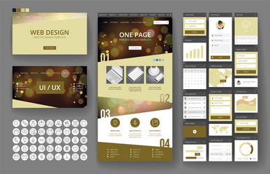 Modern Website Header & UI Elements vector image