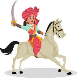 Rani lakshmibai cartoon character Royalty Free Vector Image