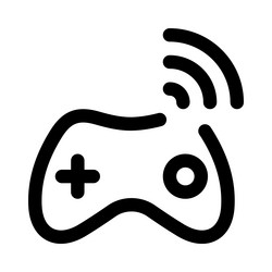 wireless controller for gaming on various vector image