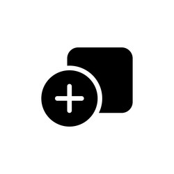 add icon set addition or summing button vector image