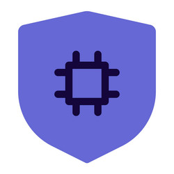 processor-equipped shield for digital protection vector image