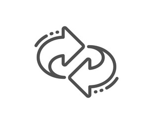 refresh change arrow line icon rotation vector image
