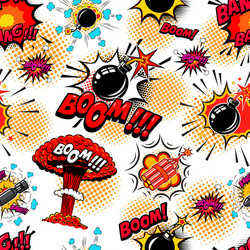Colorful comic bright seamless pattern Royalty Free Vector