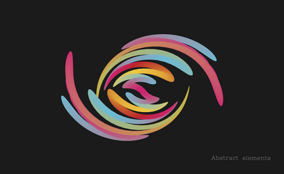 color gradient abstract element on dark background vector image
