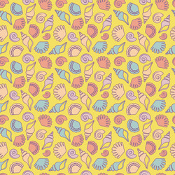 seamless pattern with shells vector image