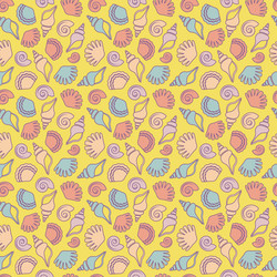 seamless pattern with shells vector