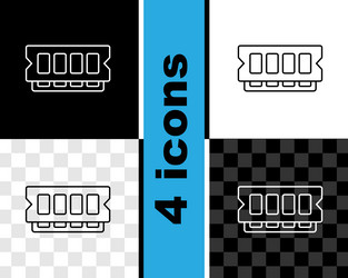 set line ram random access memory icon isolated vector image