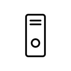 simple vertical server icon or web hosting vector image