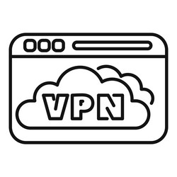 webpage showing vpn server connecting using cloud vector image