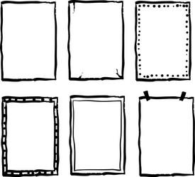 Handdrawn doodle frame collection vector