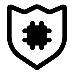microchip-enabled digital shield for security vector image
