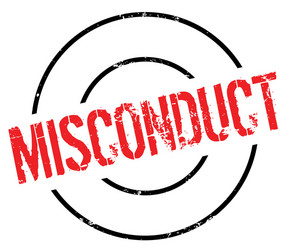Misconduct rubber stamp Royalty Free Vector Image