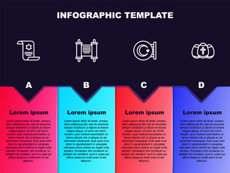 set line torah scroll decree paper parchment vector