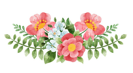 spring abstract floral bouquet tiny art vector