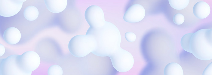 abstract liquid blobs on light blue background vector image