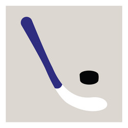Hockey stick on a white background Royalty Free Vector Image