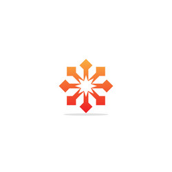 Star circle shine logo Royalty Free Vector Image