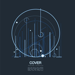 technological design with circles and lines vector image