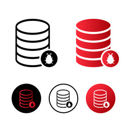 database bug icon vector image