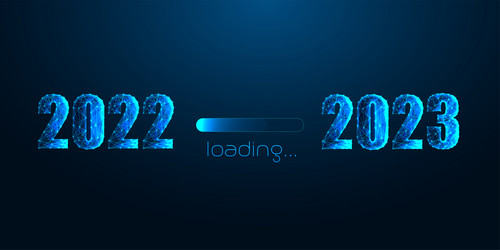 futuristic loading from 2022 to 2023 business web vector image