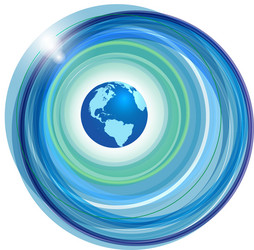 globe on abstract background vector image