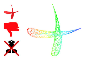 rainbow gradient irregular mesh erase icon vector image