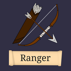 template game character class ranger vector image