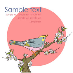 background with bird and space for text vector image