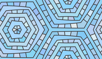 Blue Hexagonal Spiderweb Pattern vector image