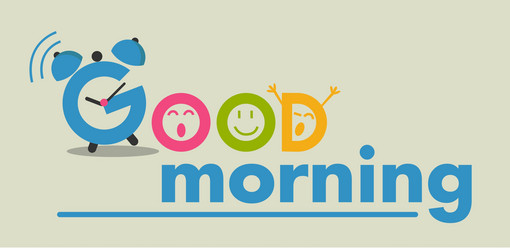 Good morning flat style vector