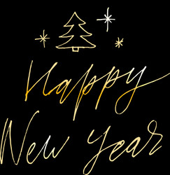 happy new year gradient phrase lettering vector