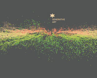 point explode array with dynamic emitted vector image