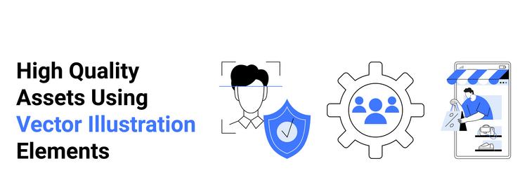 digital asset security user profiles and e vector image