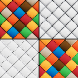 patchwork set seamless patterns vector image