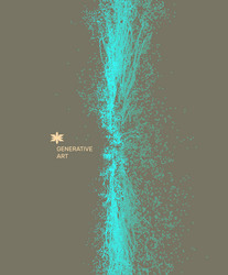 point explode array with dynamic emitted vector image