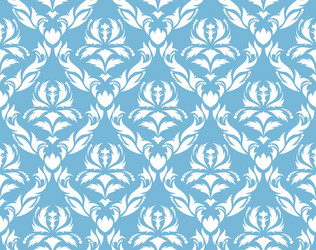 Ikat damask blue Royalty Free Vector Image - VectorStock
