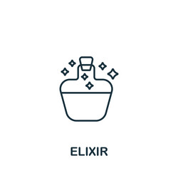 Elixir icon monochrome simple line game element vector