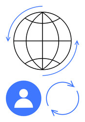 global communication and user connection vector image