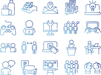 Bundle twenty coworking set collection gradient vector