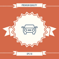 car symbol line icon vector