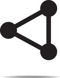 Network connection structure on white background vector