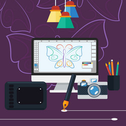 program for design and architecture vector image