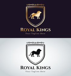 Royal Lion Crest Logo Vector Image
