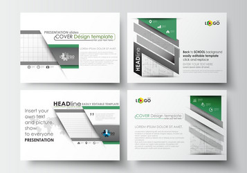 Set of business templates for presentation slides vector