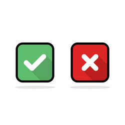 check and wrong marks tick cross vector image