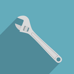 flat adjustable wrench vector